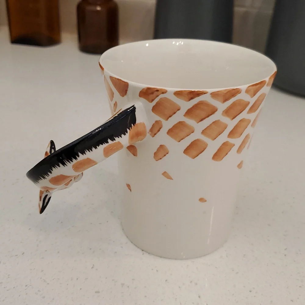 Pier 1 Imports Stoneware Giraffe Mug with 3D Handle
